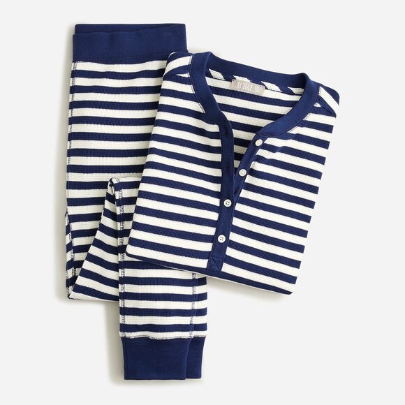 J. Crew Other - NWT J Crew Waffle Henley Pajama Set in Stripe